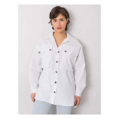 Bílá dámská oversize košile 346-KS-027.45-white