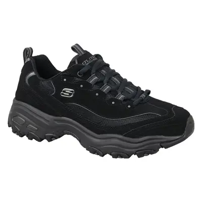 Černé pásnké tenisky Skechers D'Lites 52675-BBK