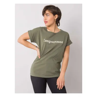 Khaki dámské tričko s nápisem FA-TS-6936.82P-khaki