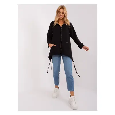 Černá mikina na zip -RV-BL-9022.72P-black