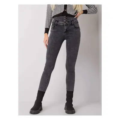 Tmavě šedé dámské skinny džíny NM-SP-L56.71-gray