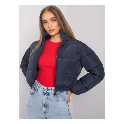 Modrá krátká prošívaná crop bunda -NM-KR-P21-7930.15-navy