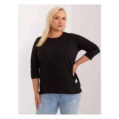 Černá lehká basic mikina -RV-BZ-9221.95-black