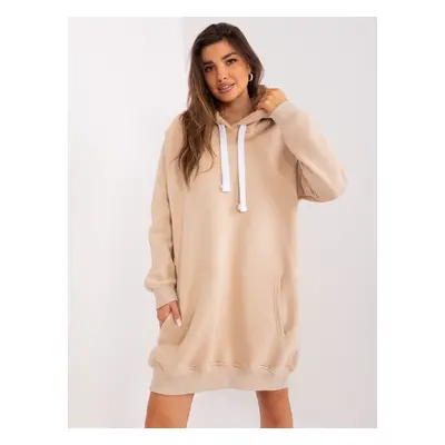 SVĚTLE BÉŽOVÁ DLOUHÁ MIKINA EM-BL-704.99P-BEIGE