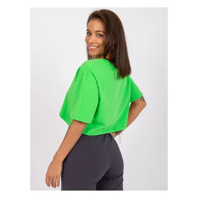 Světle zelený dámský crop top RV-TS-7541.06-green