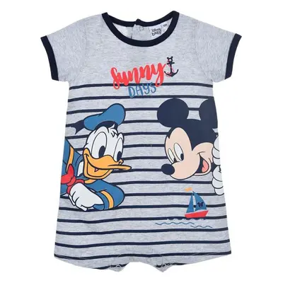 Šedé pruhované chlapecké body Disney Baby Mickey Mouse