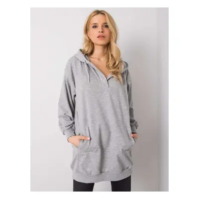 Světle šedá dámská oversize mikina EM-BL-ES-21-528.12X-gray