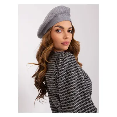 ŠEDÝ BARET S KAMÍNKY -AT-CZ-231605.24P-GREY