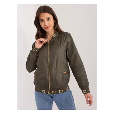 KHAKI PROŠÍVANÝ BOMBER -RV-BL-8224.22-KHAKI