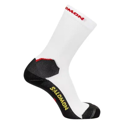 Bílo-černé běžecké ponožky Salomon Speedcross Crew Socks C19735