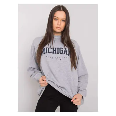 Šedá mikina s nápisem Michigan RV-BL-6671.75P-grey