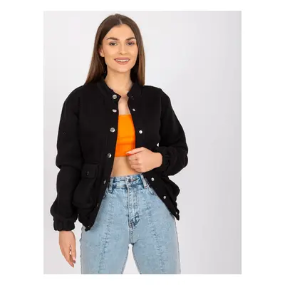 ČERNÝ DÁMSKÝ BOMBER EM-BL-633.13X-BLACK