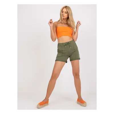 Khaki ležérní šortky FA-SN-6283.88P-khaki