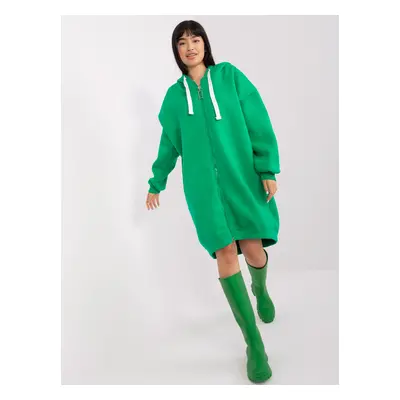 Zelená dlouhá mikina na zip EM-BL-759.19X-green