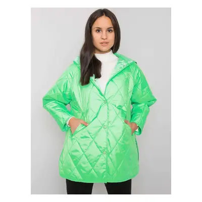 Neonově zelená dámská oversize prošívaná bunda MR-KR-8007.84-green