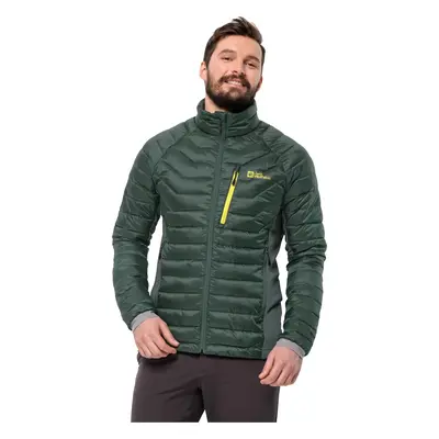 Tmavě zelená pánská prošívaná bunda Jack Wolfskin Routeburn Pro Ins Jacket 1206862-T0138