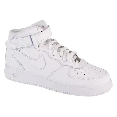 BÍLÉ DÁMSKÉ KOŽENÉ TENISKY NIKE AIR FORCE 1 MID GS DH2933-111