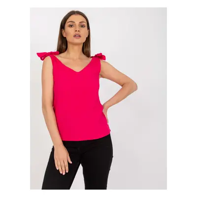 Fuchsiový top s výstřihem -WN-TP-1705.69-fuchsia