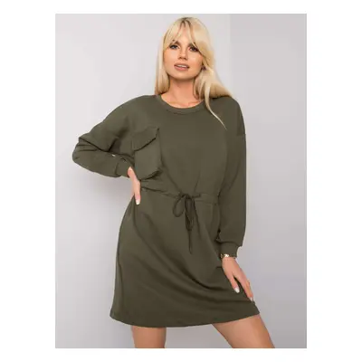 Khaki dámské mikinové šaty RV-SK-7011.27X-khaki