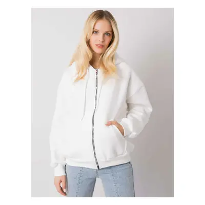 BÍLÁ DÁMSKÁ MIKINA NA ZIP EM-BL-706.13X-WHITE