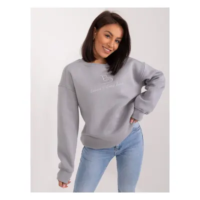 Šedá oversize mikina -BA-BL-0106.27-grey