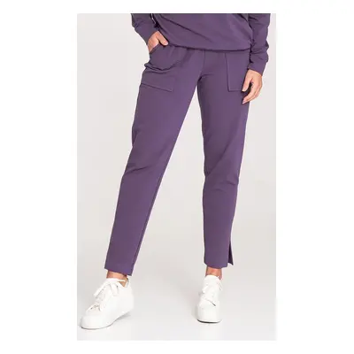 FIALOVÉ BAVLNĚNÉ TEPLÁKY M1035 PURPLE