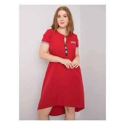 Červené pohodlné šaty LK-SK-506827.45-red