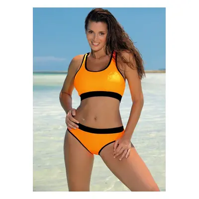 Oranžové bikiny s pruhem Isuel l M-715 (5)