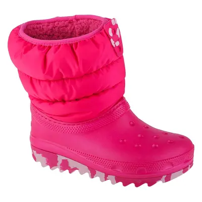 Tmavě růžové sněhule Crocs Classic Neo Puff Boot Kids 207684-6X0