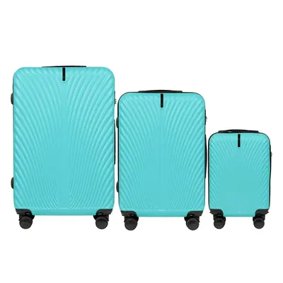 Tyrkysová sada 3 kufrů SN120-3, Set of 3 suitcases (L,M,XS) Wings ABS+, Light Blue