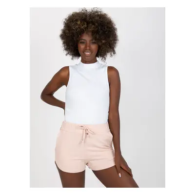 Bílý žebrovaný crop top -AP-TP-110.79-white