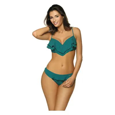 Tmavě zelené volánkové push-up bikiny Matylda Orosei M-469 (22)