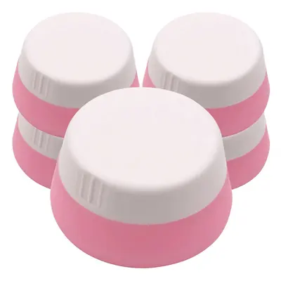 Růžová sada 5 silikonových cestovních dóz Set of 5 silicone travel jars, PINK, Wings