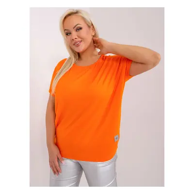 Oranžové jednobarevné volné triko RV-BZ-3585.25-orange