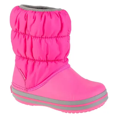 Tmavě růžové dívčí sněhule Crocs Winter Puff Boot Kids 14613-6TR