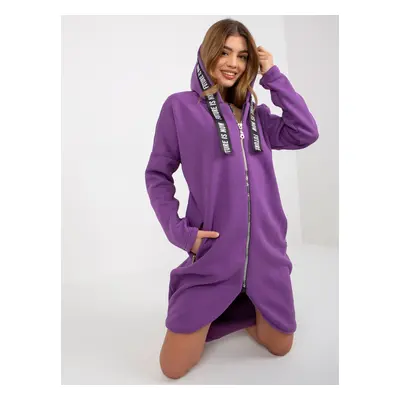 Fialové mikinové šaty na zip -RV-BL-6683.00P-violet