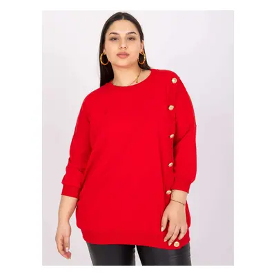 Červená halenka Brigitte s knoflíky -RV-BZ-7608.27-red