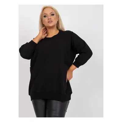 Černá halenka s kapsami -RV-BZ-7606.24P-black