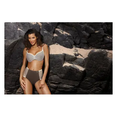 Hnědé push-up bikiny se síťovinou Martha Dark Taupe M-477 (6)