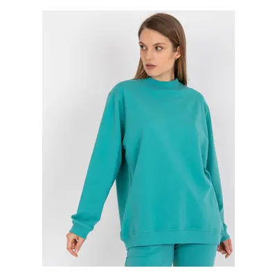 Tyrkysová oversize mikina s rolákem AP-BL-A-R001-turquoise