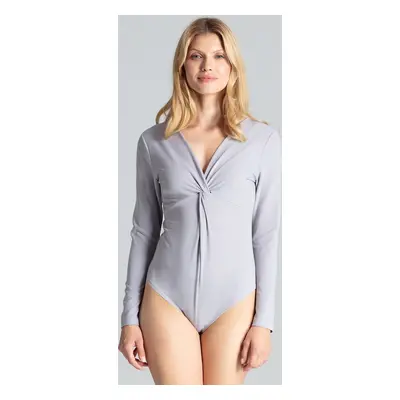 Body se zvrásněným výstřihem M685 Grey