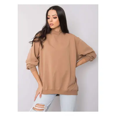 Béžová oversized mikina RV-BL-5185.73P-beige