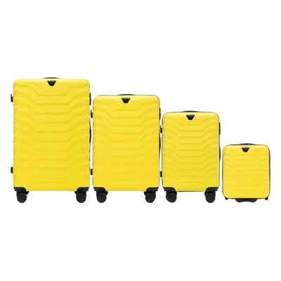 Žlutá 4dílná PEAFOWL PEA01, Set of 4 suitcases (L,M,S,XXS) Wings, Yellow