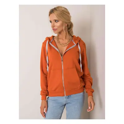 Oranžová dámská mikina na zip RV-BL-5769.99P-dark orange