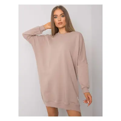 Béžové mikinové oversize šaty RV-SK-7216.95-beige