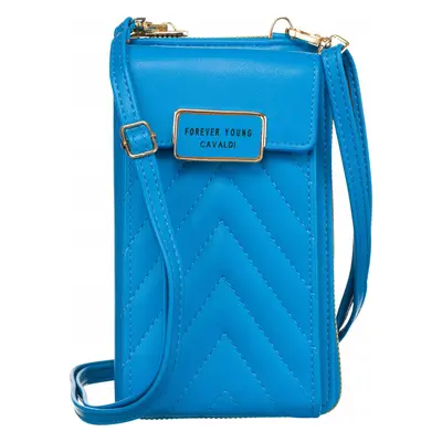 4U Cavaldi Modrá prošívaná crossbody peněženka M678 M-10