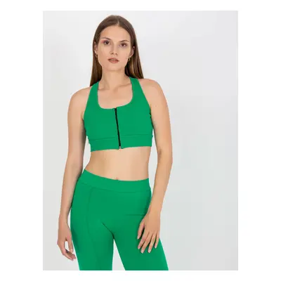 Zelený crop top na zip -RV-TP-8011.42-green