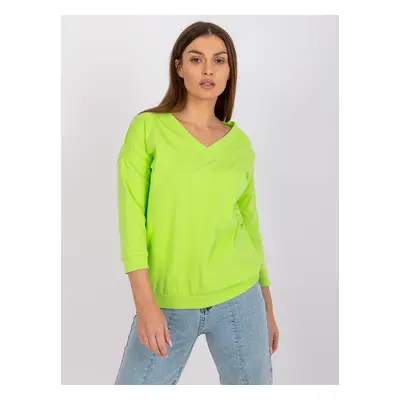 Basic limetková halenka Olivia RV-BZ-7542.41X-lime green