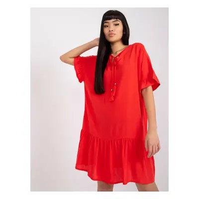 Červené oversize šaty Sofie D73761M30306A-red