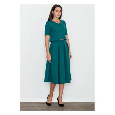 Set crop top + dlouhá sukně M579 Green